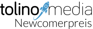Logo tolino media Newcomerpreis 2022 mit Rakete