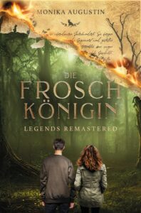 Cover von Monica Augustin: Die Froschkönigin: Mädchen und Junge stehen vor einem Wald