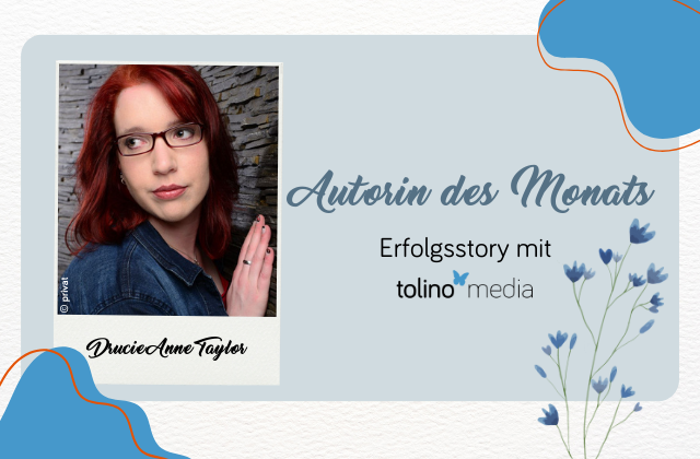 Blogbeitragsbild mit Foto von Autorin des Monats November Drucie Anne Taylor